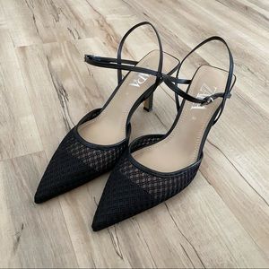 Zara Mesh Slingback Heels